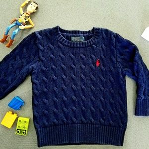 Navy Ralph Lauren Cable Knit Sweater 3T toddler